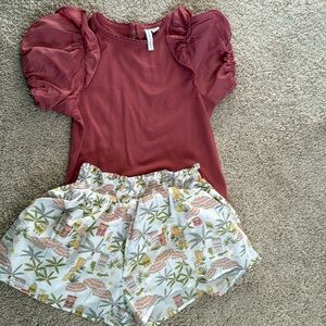 Janie and Jack, big girls set of top and shorts